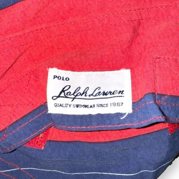 90s Polo Ralph Lauren Sport Colorblock  Swim Trunks Size L - Picture 11 of 12